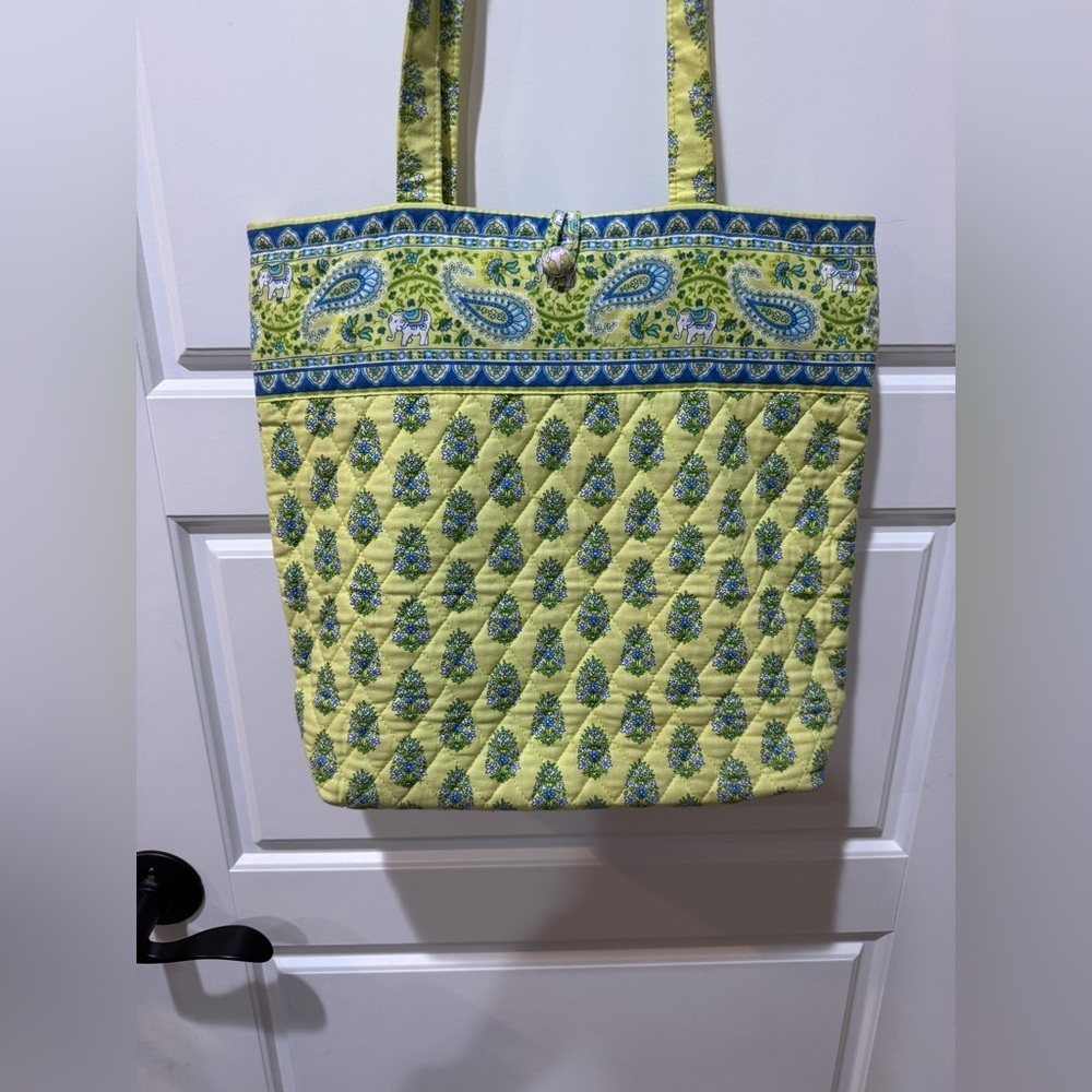 Quilted Paisley Tote Bag| Vera Bradley| Retired Elephant Paisley